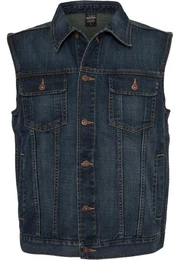 Jerseyweste Herren Denim Vest (1-tlg)