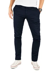 Yazubi Chino Herren Hose Modell Kyle by Yzb Jeans Dunkelblau/Hellblau