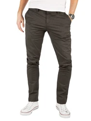 Yazubi Chino Herren Hose Modell Kyle by Yzb Jeans Khaki/Dunkelgrün