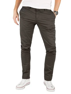 Yazubi Chino Herren Hose Modell Kyle by Yzb Jeans Khaki/Dunkelgrün