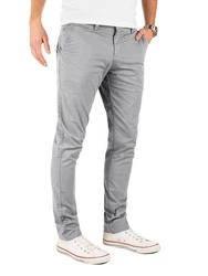 Yazubi Chino Herren Hose Modell Kyle by Yzb Jeans Grau/Hellgrau
