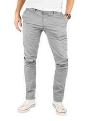 Yazubi Chino Herren Hose Modell Kyle by Yzb Jeans Grau/Hellgrau