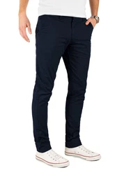 Yazubi Chino Herren Hose Modell Kyle by Yzb Jeans Dunkelblau/Hellblau