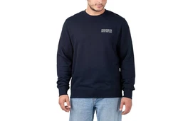 WOOD WOOD Sweater Hugh Info Sweatshirt Dunkelblau/Blau
