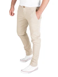 WOTEGA Chinohose Adriano Herren Slim Fit Khaki/Beige