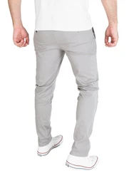 WOTEGA Chinohose Adriano Herren Slim Fit Grau/Hellgrau