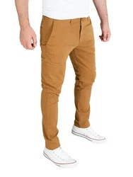 WOTEGA Chinohose Adriano Herren Slim Fit Braun/Khaki/Beige