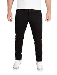 WOTEGA Chinohose Adriano Herren Slim Fit Schwarz