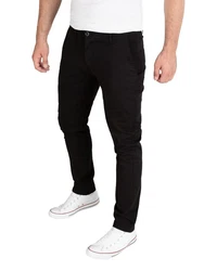 WOTEGA Chinohose Adriano Herren Slim Fit Schwarz