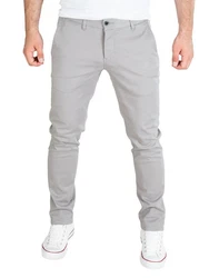 WOTEGA Chinohose Adriano Herren Slim Fit Grau/Hellgrau