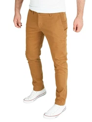 WOTEGA Chinohose Adriano Herren Slim Fit Braun/Khaki/Beige