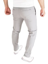 PITTMAN Chino Herren Hosen Derrick Grau/Hellgrau