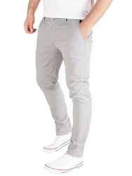 PITTMAN Chino Herren Hosen Derrick Grau/Hellgrau