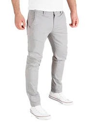PITTMAN Chino Herren Hosen Derrick Grau/Hellgrau