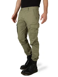 WOTEGA Cargohose Odin Herren Cargo Hose Dunkelgrün/Khaki