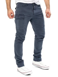 Yazubi Cargo Hose Jayden Dunkelblau/Blau/Grau