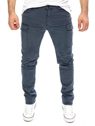 Yazubi Cargo Hose Jayden Dunkelblau/Blau/Grau