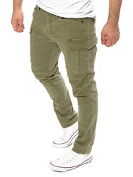 Yazubi Cargo Hose Jayden Dunkelgrün/Khaki