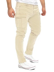 Yazubi Cargo Hose Jayden Khaki/Beige