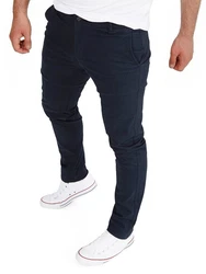 WOTEGA Herren Stoffhose Chino Style Glenn Dunkelblau/Hellblau/Blau
