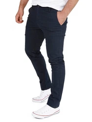WOTEGA Herren Stoffhose Chino Style Glenn Dunkelblau/Hellblau/Blau
