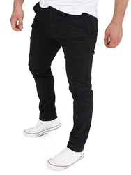 WOTEGA Herren Stoffhose Chino Style Glenn Schwarz