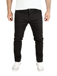 PITTMAN Andrew Chino Herren Hose Slim Fit Schwarz/Khaki