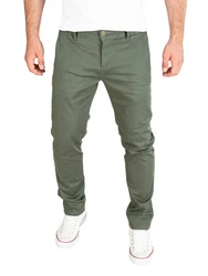 PITTMAN Andrew Chino Herren Hose Slim Fit Dunkelgrün/Khaki/Grün