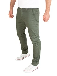 PITTMAN Andrew Chino Herren Hose Slim Fit Dunkelgrün/Khaki/Grün