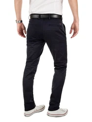 Yazubi Herren Chino Hose Modell Dustin Dunkelblau/Schwarz