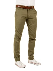 Yazubi Herren Chino Hose Modell Dustin Khaki/Dunkelgrün