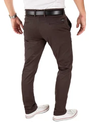 Yazubi Herren Chino Hose Modell Dustin Khaki/Dunkelbraun/Grau
