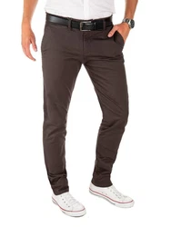 Yazubi Herren Chino Hose Modell Dustin Khaki/Dunkelbraun/Grau