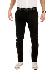 Yazubi Herren Chino Hose Modell Dustin Schwarz/Rot/Bordeaux