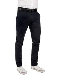 Yazubi Herren Chino Hose Modell Dustin Dunkelblau/Schwarz