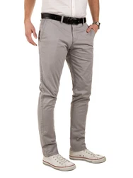 Yazubi Herren Chino Hose Modell Dustin Grau/Hellgrau/Khaki/Beige