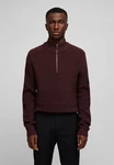 HECHTER PARIS Troyer mit Troyerkragen Dunkelrot/Bordeaux