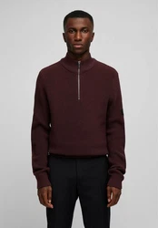 HECHTER PARIS Troyer mit Troyerkragen Dunkelrot/Bordeaux