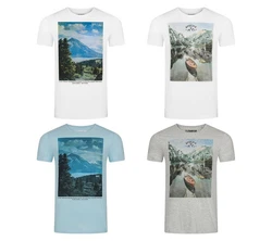 riverso T-Shirt Herren RIVLukas Regular Fit Mischfarben/Weiß/Blau