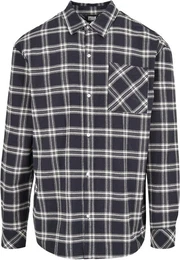 Langarmhemd Herren Oversized Check Shirt (1-tlg)