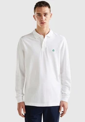 UNITED COLORS OF BENETTON Poloshirt Shirt Grün/Weiß