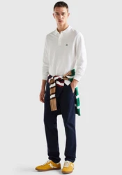 UNITED COLORS OF BENETTON Poloshirt Shirt Grün/Weiß