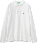 UNITED COLORS OF BENETTON Poloshirt Shirt Grün/Weiß