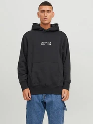 Jack & Jones Hoodie JORGRACIA GRAPHIC SWEAT HOOD Schwarz/Rot
