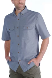 Carhartt Kurzarmhemd FORT SOLID Hellblau/Blau/Grau