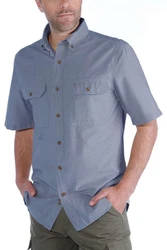 Carhartt Kurzarmhemd FORT SOLID Hellblau/Blau/Grau