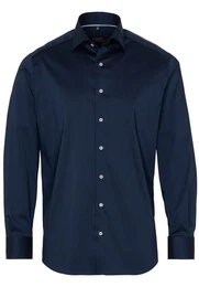 Klassische Bluse MODERN FIT Performance Shirt Langarm Hemd twill marine 3377-19-
