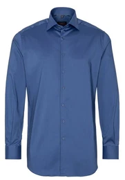Klassische Bluse MODERN FIT Performance Shirt Langarm Hemd twill dunkelblau