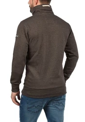 !Solid TripTroyer Herren Sweatshirt Pullover Troyer Pulli Mit Stehkragen Und Knopfverschluss Khaki/Dunkelgrün/Dunkelbraun/Braun/Grau