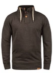 !Solid TripTroyer Herren Sweatshirt Pullover Troyer Pulli Mit Stehkragen Und Knopfverschluss Khaki/Dunkelgrün/Dunkelbraun/Braun/Grau